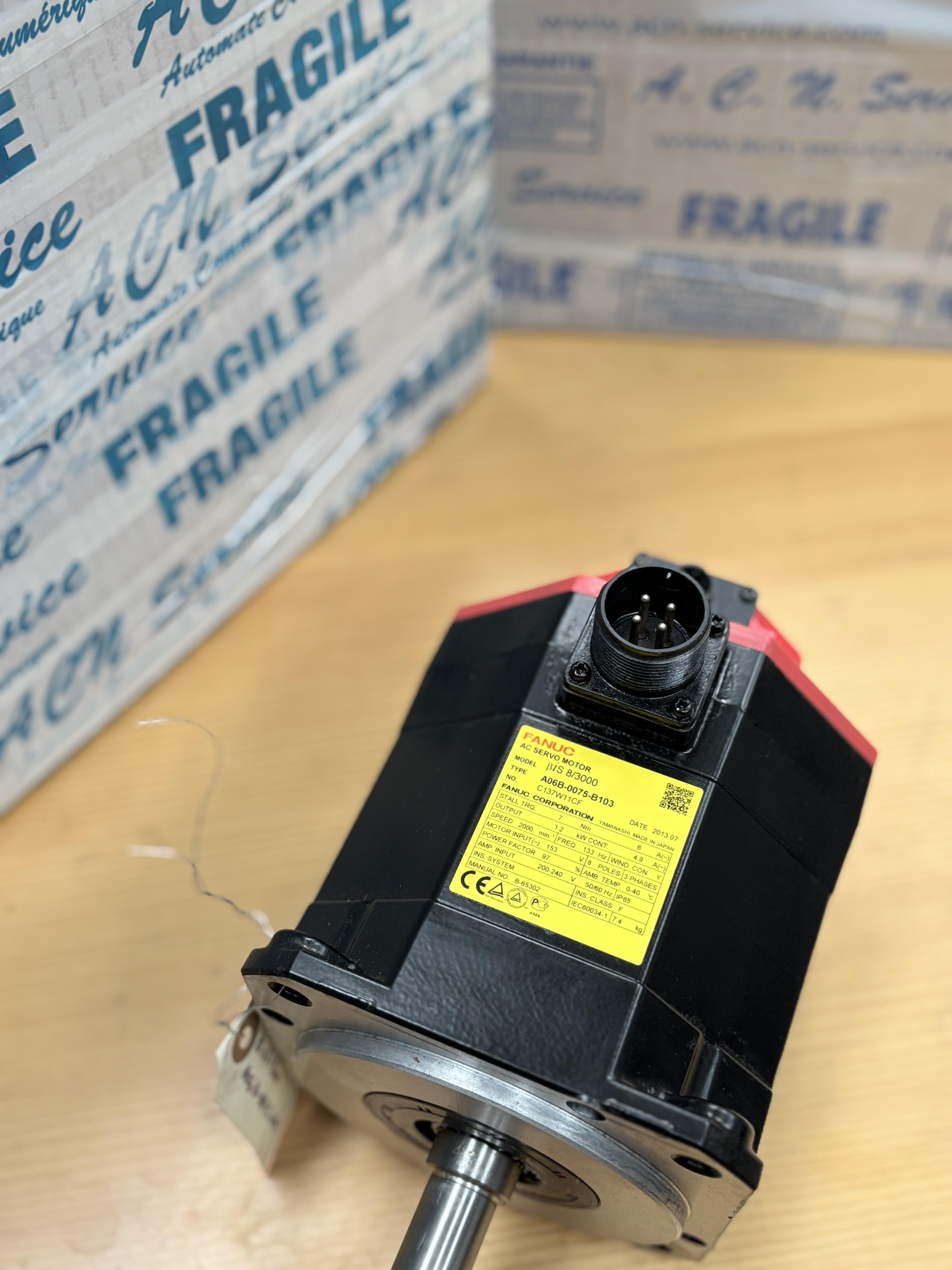 Moteur Fanuc A06B-0075-B103 Beta Is 8/3000
