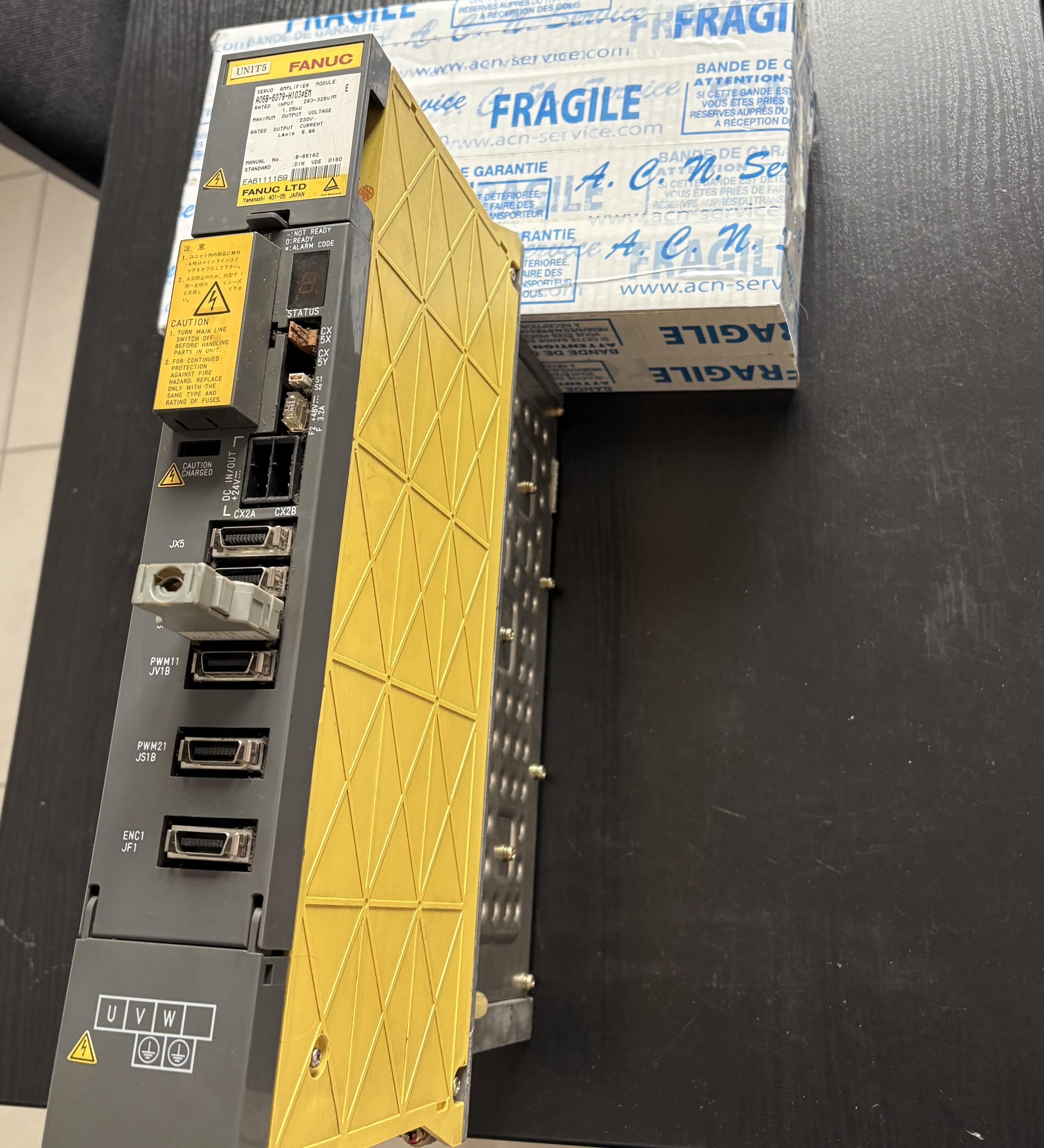 FANUC A06B-6079-H103 SERVO AMPLIFIER MODULE AXIS DRIVE CNC USED REMOVED