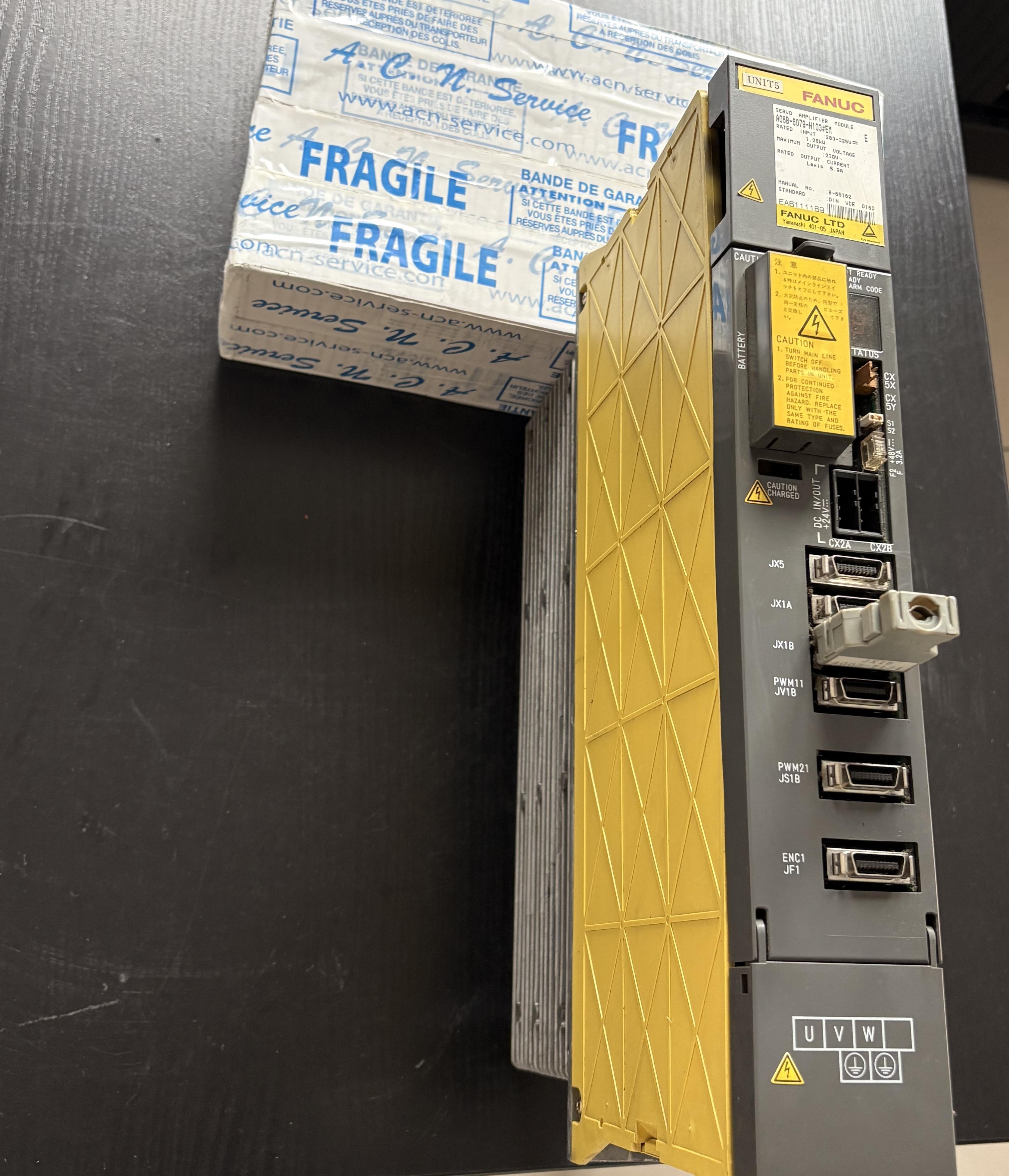 FANUC A06B-6079-H103 SERVO AMPLIFIER MODULE AXIS DRIVE CNC USED REMOVED