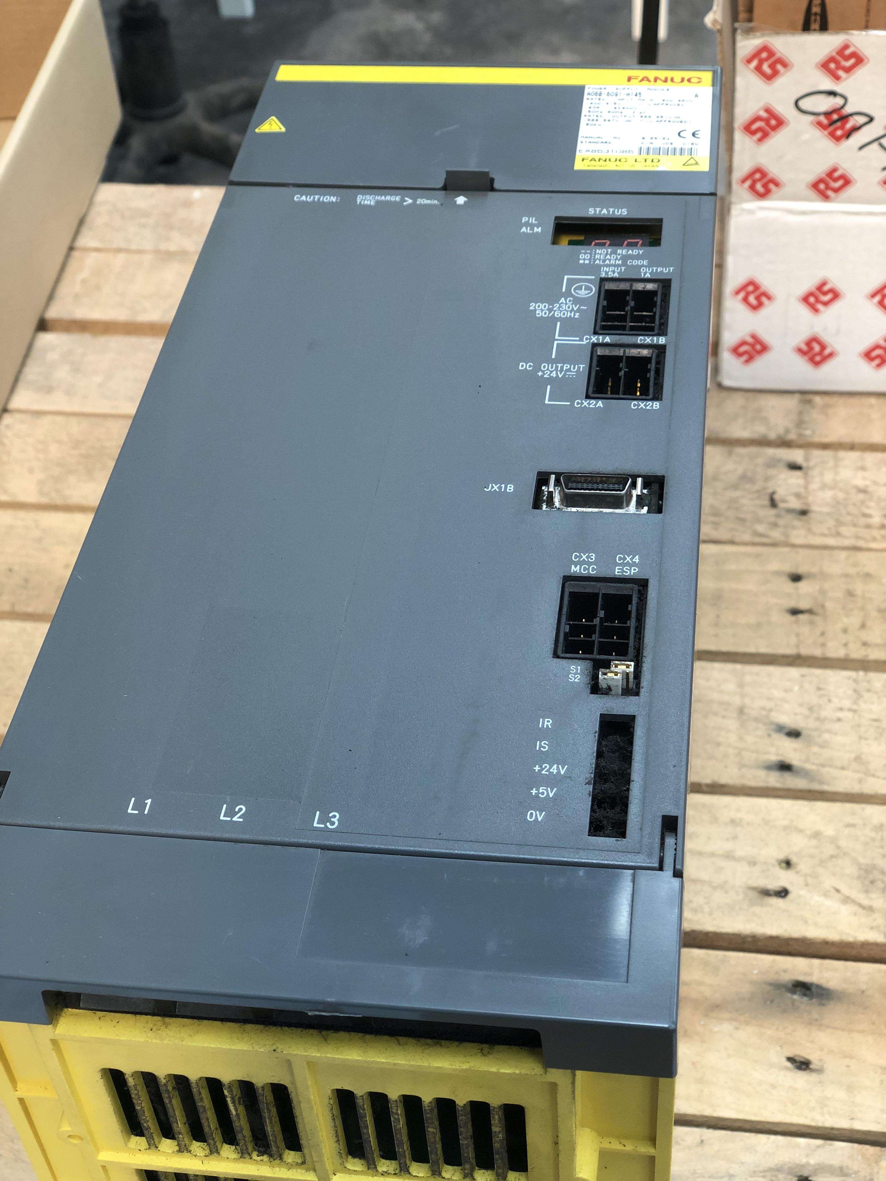 FANUC A06B-6091-H145 POWER SUPPLY UNIT CNC MACHINE MODULE USED REMOVED