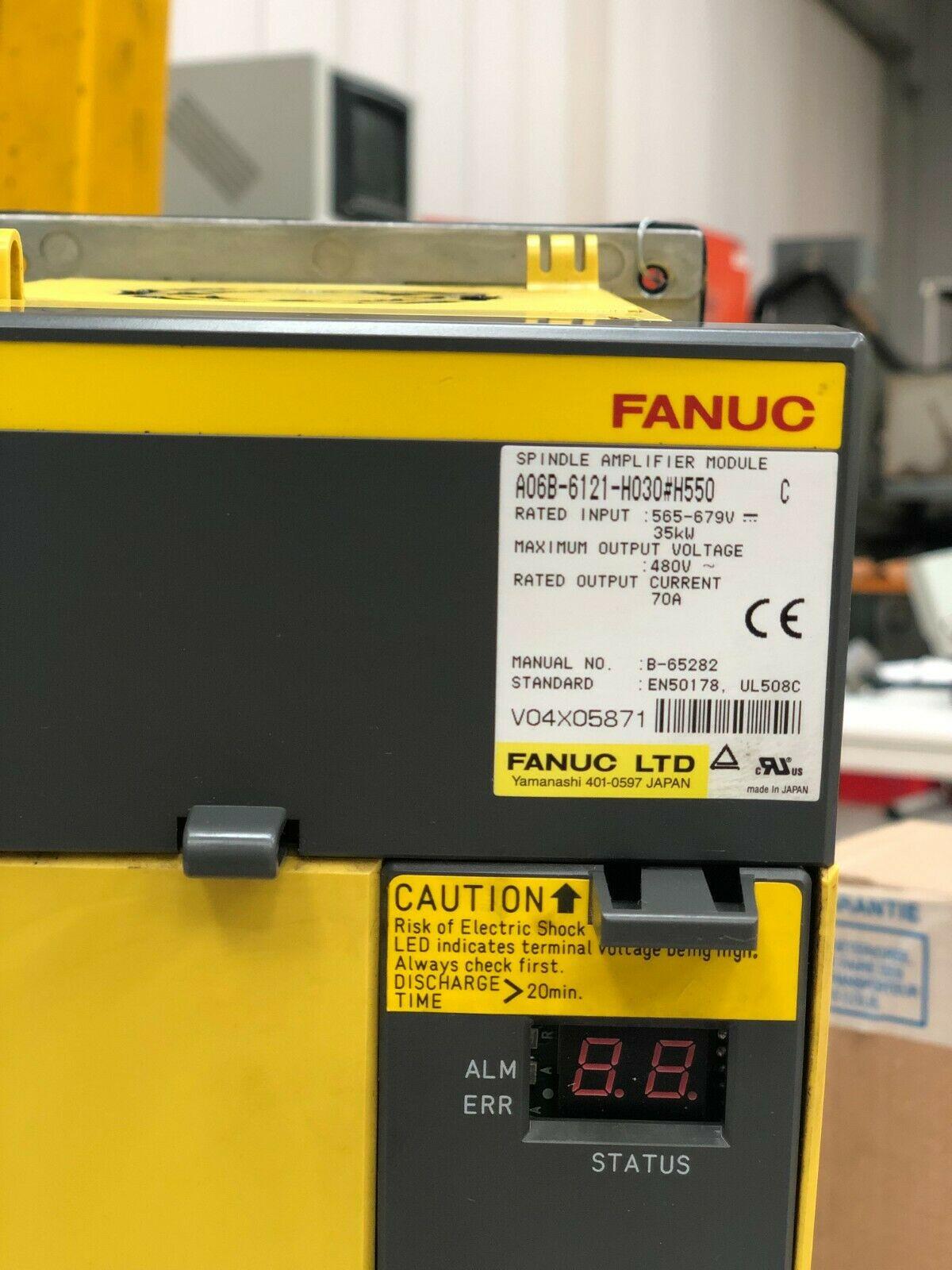 FANUC A06B-6121-H030#550 SPINDLE AMPLIFIER MODULE CNC DRIVE UNIT USED