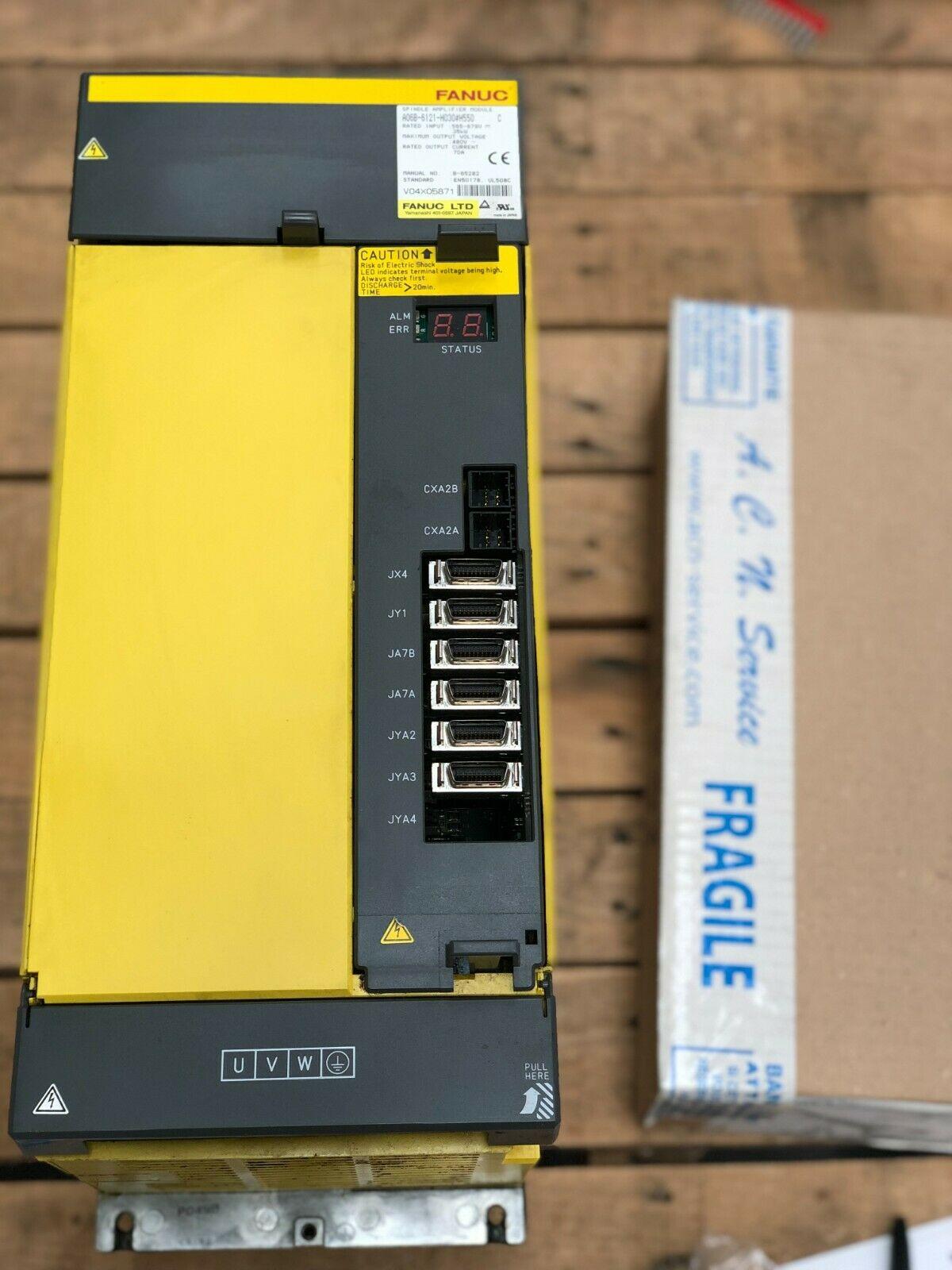 FANUC A06B-6121-H030#550 SPINDLE AMPLIFIER MODULE CNC DRIVE UNIT USED