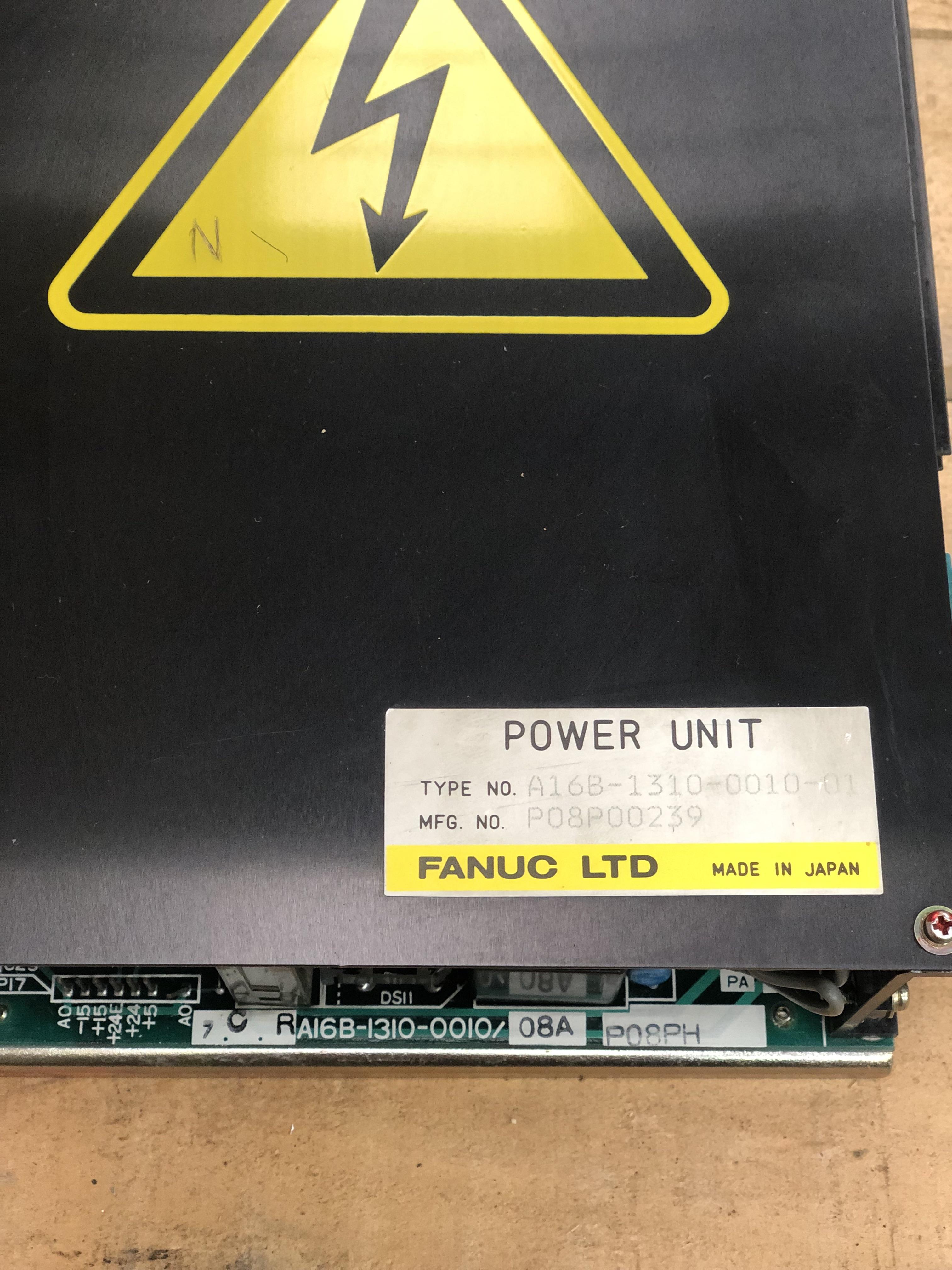 FANUC A16B-1310-0010-01 POWER UNIT CNC CONTROL MODULE USED REMOVED
